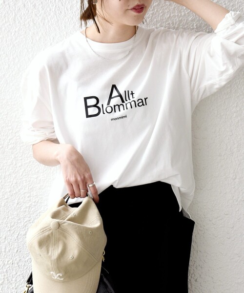 monmimi(モンミミ)の「【SHIPS any別注】MONMIMI:〈洗濯機可能〉ロゴ プリント ロンTEE 26SS(Tシャツ/カットソー・レディース・ライトブルー/ホワイト/ピンク・ONE SIZE)」の11枚目の写真