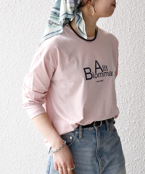 monmimi(モンミミ)の「【SHIPS any別注】MONMIMI:〈洗濯機可能〉ロゴ プリント ロンTEE 26SS(Tシャツ/カットソー・レディース・ライトブルー/ホワイト/ピンク・ONE SIZE)」の15枚目の写真