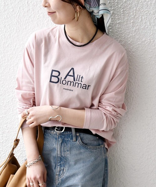 monmimi(モンミミ)の「【SHIPS any別注】MONMIMI:〈洗濯機可能〉ロゴ プリント ロンTEE 26SS(Tシャツ/カットソー・レディース・ライトブルー/ホワイト/ピンク・ONE SIZE)」の18枚目の写真