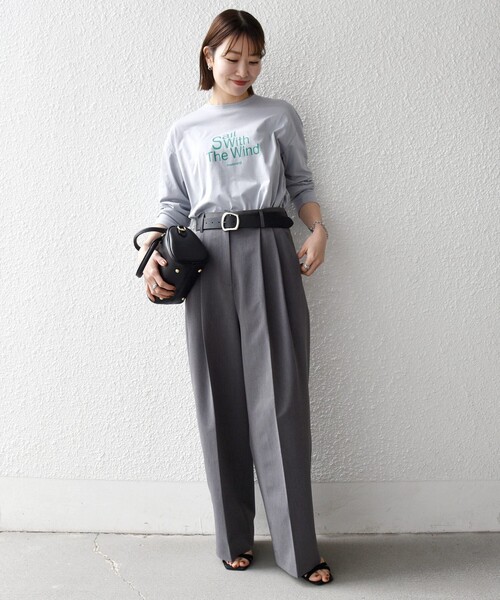 monmimi(モンミミ)の「【SHIPS any別注】MONMIMI:〈洗濯機可能〉ロゴ プリント ロンTEE 26SS(Tシャツ/カットソー・レディース・ライトブルー/ホワイト/ピンク・ONE SIZE)」の19枚目の写真