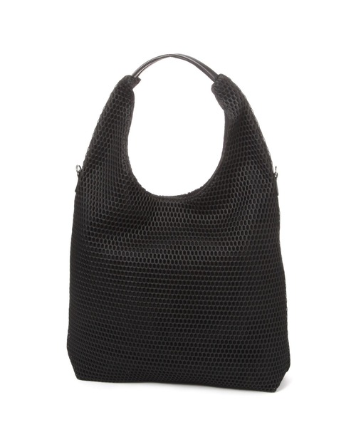 LEPSIM（レプシィム）の「メッシュワンハンドルバッグ　648096（ショルダーバッグ・レディース・ブラック/アイボリー・ONE SIZE）」の3枚目の写真