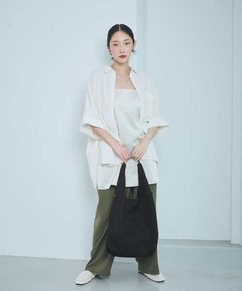LEPSIM(レプシィム)の「メッシュワンハンドルバッグ 648096(ショルダーバッグ・レディース・ブラック/アイボリー・ONE SIZE)」の16枚目の写真