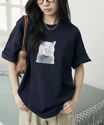 PEACH JOHN（ピーチジョン）の「PEACH JOHN × PUBLUX/ピーチ・ジョン バルーン ロゴ キャット Tシャツ　限定展開（Tシャツ/カットソー）」