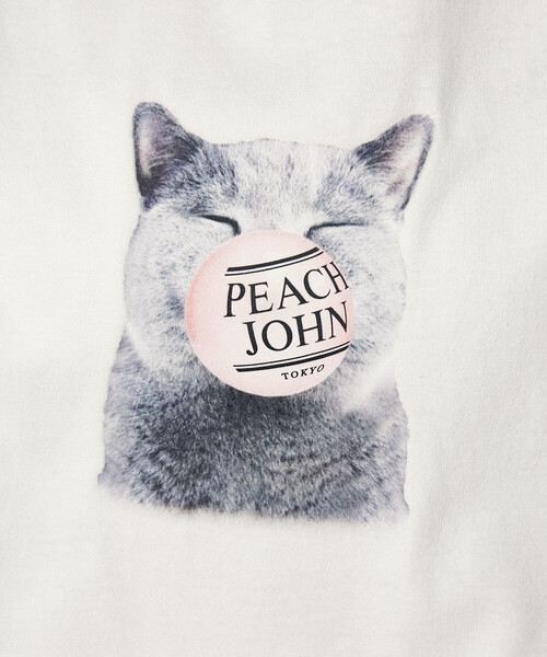PEACH JOHN(ピーチジョン)の「PEACH JOHN × PUBLUX/ピーチ・ジョン バルーン ロゴ キャット Tシャツ 限定展開(Tシャツ/カットソー・メンズ・ブラック/ネイビー/ホワイト/ピンク・SMALL/MEDIUM/LARGE)」の13枚目の写真
