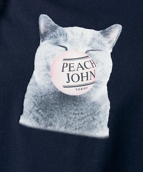 PEACH JOHN(ピーチジョン)の「PEACH JOHN × PUBLUX/ピーチ・ジョン バルーン ロゴ キャット Tシャツ 限定展開(Tシャツ/カットソー・メンズ・ブラック/ネイビー/ホワイト/ピンク・SMALL/MEDIUM/LARGE)」の21枚目の写真