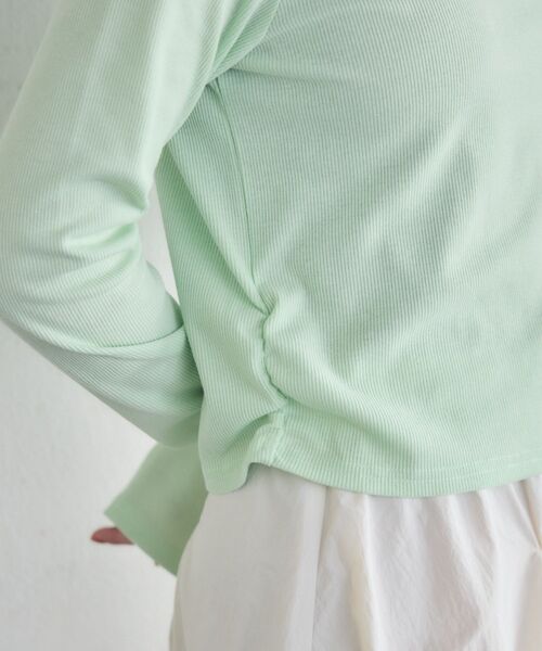 RETRO GIRL(レトロガール)の「スタッズ付きネックリボンカットソー(Tシャツ/カットソー・レディース・チャコールグレー/ナチュラル/ライトグリーン・FREE)」の18枚目の写真