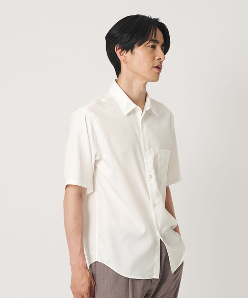 BEAUTY&YOUTH UNITED ARROWS（ビューティーアンドユースユナイテッドアローズ）の「クリア オックスフォード デオドラント レギュラー 半袖シャツ SLIM型 抗菌防臭（シャツ/ブラウス・メンズ・ダークグレー/コバルトブルー/ホワイト・XL/L/S/M）」の7枚目の写真