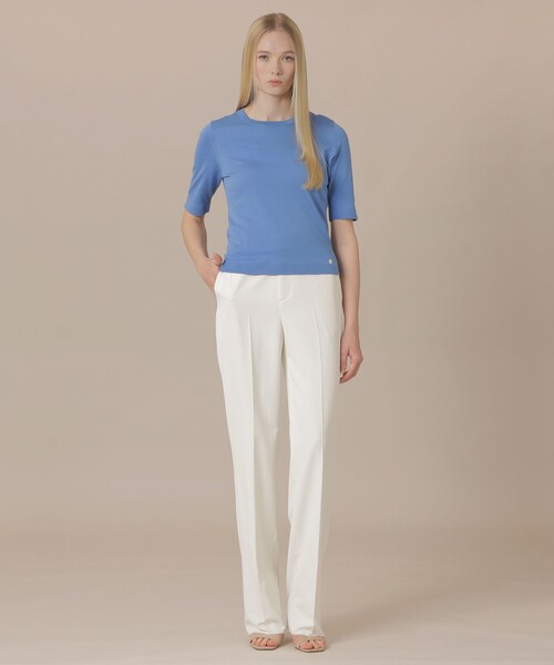 MACKINTOSH LONDON（マッキントッシュ ロンドン）の「【eclat5月号掲載】ドライツイルストレートパンツ（その他パンツ・レディース・グレー系その他2/オフホワイト・36/38/40）」の3枚目の写真