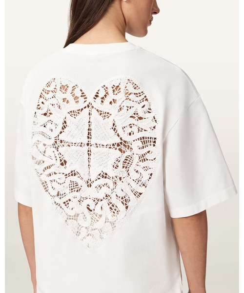 ALLSAINTS（オールセインツ）の「ESME AMELIE OVERSIZED T-SHIRT | ESME AMELIE オーバーサイズ Tシャツ（Tシャツ/カットソー・レディース・ホワイト系その他・XS/S/M/L）」の3枚目の写真
