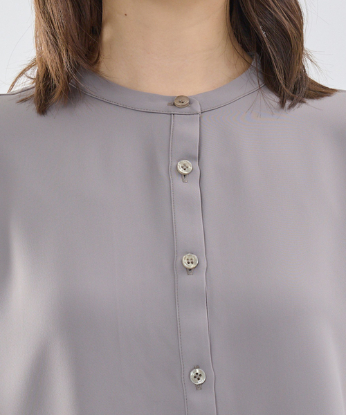 NARACAMICIE（ナラカミーチェ）の「【NARACAMICIE】半袖テントラインブラウス（シャツ/ブラウス・レディース・ホワイト/ピンク/ブラウン/ブラック・M）」の7枚目の写真