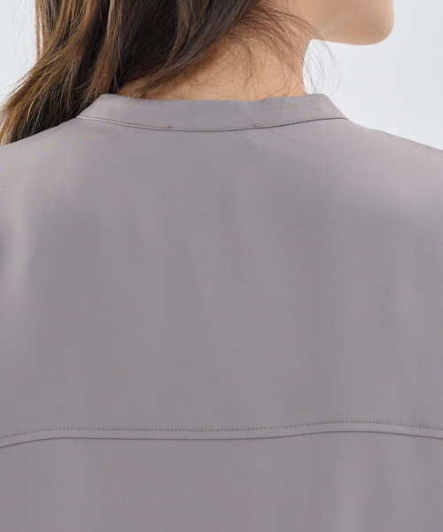 NARACAMICIE（ナラカミーチェ）の「【NARACAMICIE】半袖テントラインブラウス（シャツ/ブラウス・レディース・ホワイト/ピンク/ブラウン/ブラック・M）」の8枚目の写真