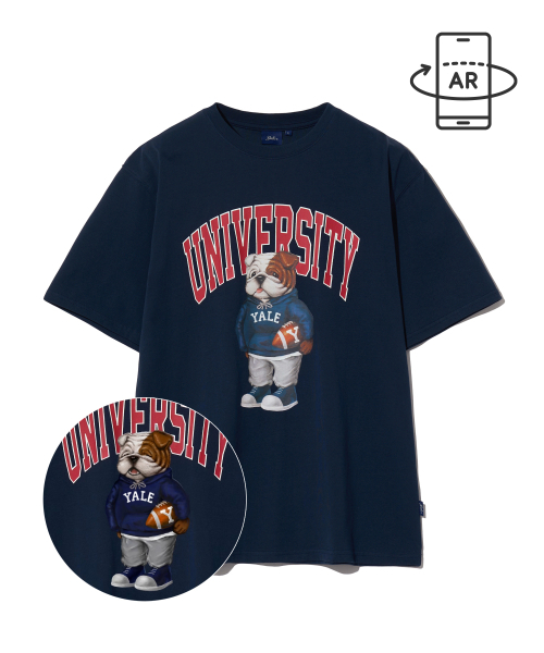 YALE(イェール)の「ユニバーシティダン半袖Tシャツネイビー/レッド(Tシャツ/カットソー・レディース・その他・WS/XX-LARGE/X-LARGE/SMALL)」の2枚目の写真