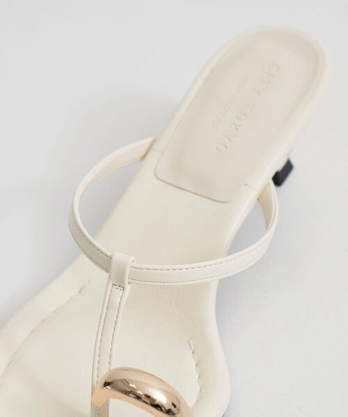CITY TOKYO(シティトウキョウ)の「【CITY TOKYO/シティートウキョウ】Ring Thong Sandal/リングトングサンダル(サンダル・レディース・ブラック/ホワイト・1/2)」の15枚目の写真