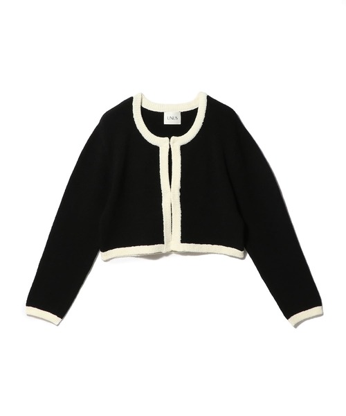 UNUS(ユナス)の「UNUS / Knit Bolero(カーディガン/ボレロ・レディース・イエロー系その他/ブラック・FREE)」の2枚目の写真