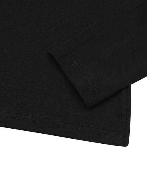 MUCENT(ムセント)の「MUCENT / ムセント スリムフィット Uネック 長袖Tシャツ 薄手 ストレッチ ワンポイント刺繍(Tシャツ/カットソー・レディース・ベージュ/ホワイト/ブラック/チャコールグレー/グレー・FREE)」の12枚目の写真