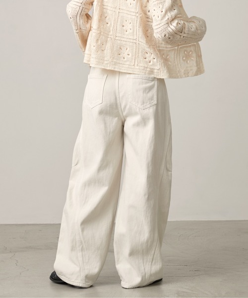 OFROOM(オフルーム)の「【2026秋冬新作】Curve Denim Pants|カーブデニムパンツ(デニムパンツ・レディース・インディゴブルー/ピンク/アイボリー/ライトブルー/ブラウン・LARGE/MEDIUM/SMALL)」の11枚目の写真