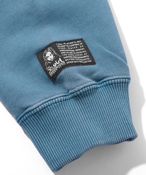 X-girl(エックスガール)の「STUDDED XG LOGO ZIP UP SWEAT COMPACT HOODIE(パーカー・レディース・ブルー/ブラック/ブラウン・S/M)」の7枚目の写真