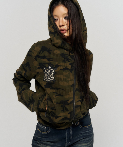 SCHISM INDUCING(スキズムインデューシング)の「RIDERS PARKA GREEN CAMO(パーカー・レディース・その他・L/S)」の10枚目の写真