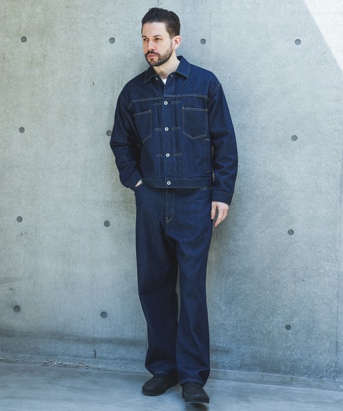 MR.OLIVE（ミスターオリーブ）の「10oz NATURAL SLUB DENIM / MODIFIED 2nd TYPE JACKET /M263101（デニムジャケット・メンズ・インディゴブルー/ブラック・MEDIUM/SMALL/LARGE）」の3枚目の写真