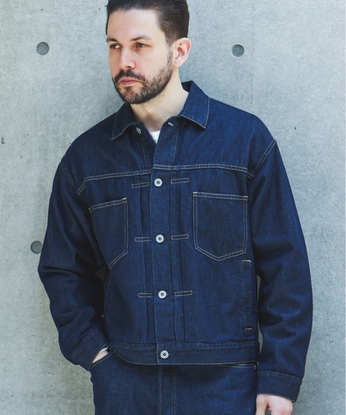 MR.OLIVE（ミスターオリーブ）の「10oz NATURAL SLUB DENIM / MODIFIED 2nd TYPE JACKET /M263101（デニムジャケット・メンズ・インディゴブルー/ブラック・MEDIUM/SMALL/LARGE）」の4枚目の写真