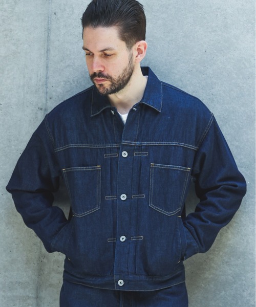MR.OLIVE（ミスターオリーブ）の「10oz NATURAL SLUB DENIM / MODIFIED 2nd TYPE JACKET /M263101（デニムジャケット・メンズ・インディゴブルー/ブラック・MEDIUM/SMALL/LARGE）」の5枚目の写真