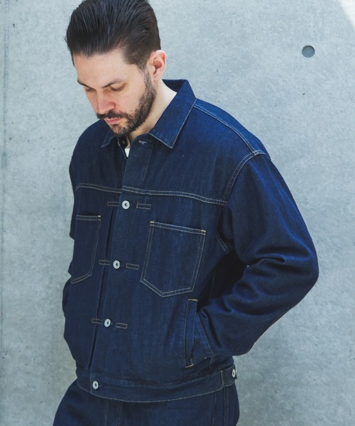 MR.OLIVE（ミスターオリーブ）の「10oz NATURAL SLUB DENIM / MODIFIED 2nd TYPE JACKET /M263101（デニムジャケット・メンズ・インディゴブルー/ブラック・MEDIUM/SMALL/LARGE）」の6枚目の写真