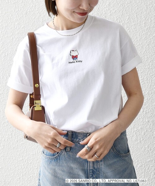 SHIPS any(シップス エニィ)の「Hello Kitty × SHIPS any: ハローキティ プリント TEE(Tシャツ/カットソー・レディース・ホワイト系2/ブラウン/ホワイト系1・ONE SIZE)」の6枚目の写真