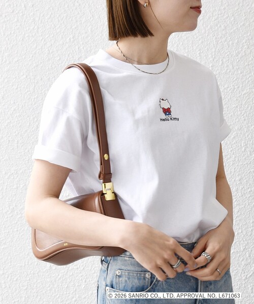 SHIPS any(シップス エニィ)の「Hello Kitty × SHIPS any: ハローキティ プリント TEE(Tシャツ/カットソー・レディース・ホワイト系2/ブラウン/ホワイト系1・ONE SIZE)」の7枚目の写真