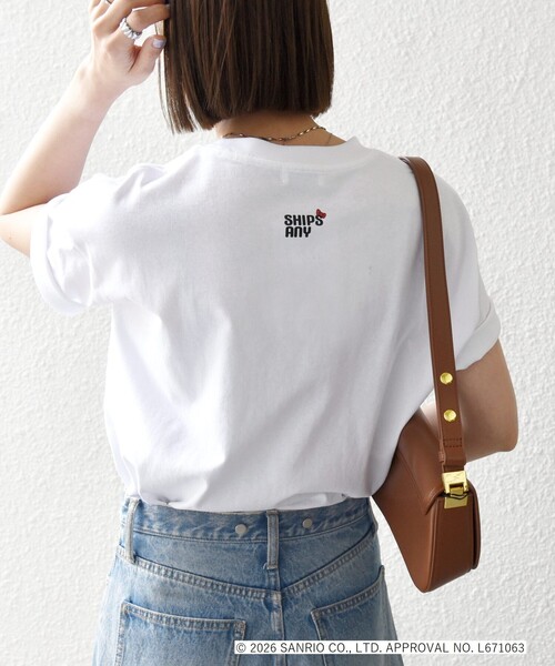 SHIPS any(シップス エニィ)の「Hello Kitty × SHIPS any: ハローキティ プリント TEE(Tシャツ/カットソー・レディース・ホワイト系2/ブラウン/ホワイト系1・ONE SIZE)」の8枚目の写真