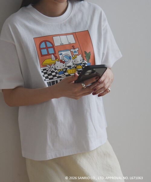 SHIPS any(シップス エニィ)の「Hello Kitty × SHIPS any: ハローキティ プリント TEE(Tシャツ/カットソー・レディース・ホワイト系2/ブラウン/ホワイト系1・ONE SIZE)」の11枚目の写真