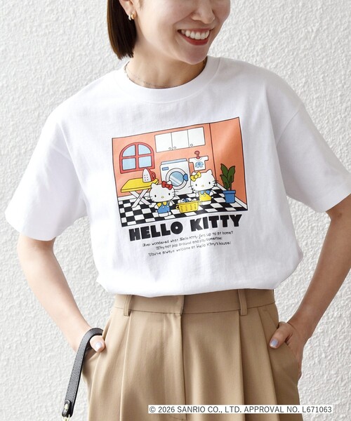 SHIPS any(シップス エニィ)の「Hello Kitty × SHIPS any: ハローキティ プリント TEE(Tシャツ/カットソー・レディース・ホワイト系2/ブラウン/ホワイト系1・ONE SIZE)」の14枚目の写真