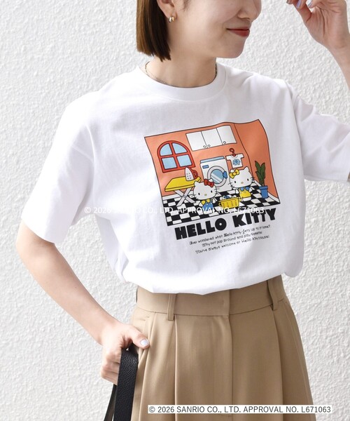 SHIPS any(シップス エニィ)の「Hello Kitty × SHIPS any: ハローキティ プリント TEE(Tシャツ/カットソー・レディース・ホワイト系2/ブラウン/ホワイト系1・ONE SIZE)」の15枚目の写真