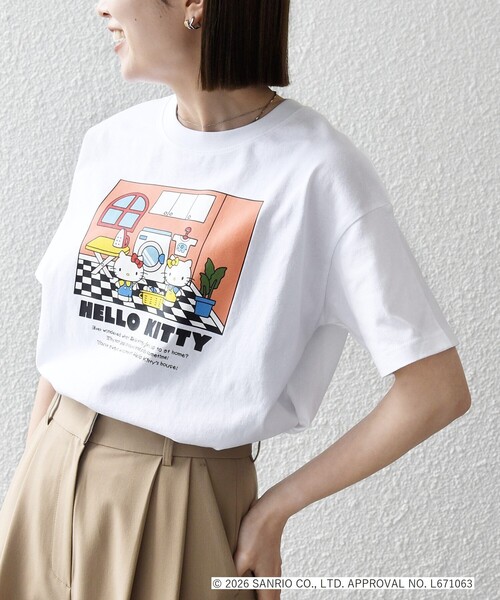 SHIPS any(シップス エニィ)の「Hello Kitty × SHIPS any: ハローキティ プリント TEE(Tシャツ/カットソー・レディース・ホワイト系2/ブラウン/ホワイト系1・ONE SIZE)」の17枚目の写真