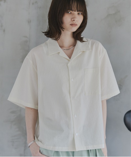 Confirm（コンファーム）の「Short-Length Open-Collar Shirt / ショート丈 オープンカラーシャツ（シャツ/ブラウス・メンズ・ブラック系その他/イエロー/オレンジ/ブルー/ホワイト系その他/ブラック・L/S/M）」の2枚目の写真