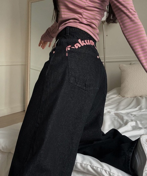 HALEY PESCA（ヘーリーペスカ）の「HALEY PESCA/バックポイントデニムパンツ（デニムパンツ・レディース・ブラック・LARGE/MEDIUM/SMALL）」の13枚目の写真