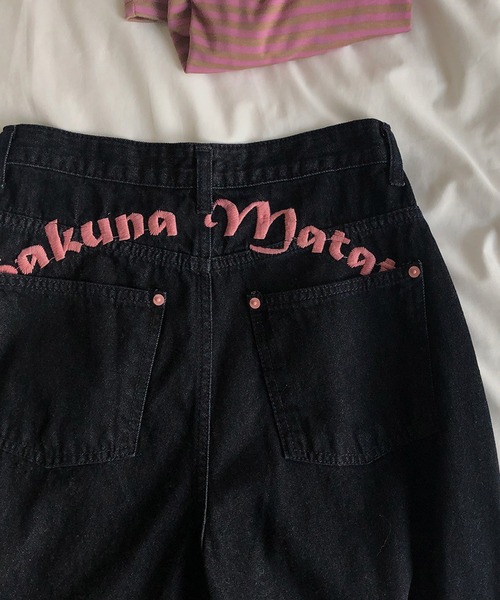 HALEY PESCA（ヘーリーペスカ）の「HALEY PESCA/バックポイントデニムパンツ（デニムパンツ・レディース・ブラック・LARGE/MEDIUM/SMALL）」の4枚目の写真