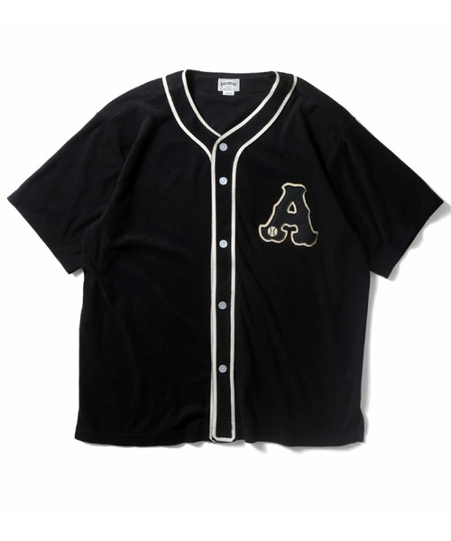 HOUSTON(ヒューストン)の「HOUSTON ヒューストン PILE BASEBALL SHIRT パイル ベースボールシャツ(シャツ/ブラウス・メンズ・ブラック/アッシュグレー/ミント・M/L/XL)」の5枚目の写真