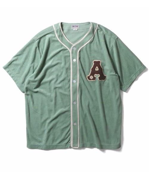 HOUSTON(ヒューストン)の「HOUSTON ヒューストン PILE BASEBALL SHIRT パイル ベースボールシャツ(シャツ/ブラウス・メンズ・ブラック/アッシュグレー/ミント・M/L/XL)」の7枚目の写真