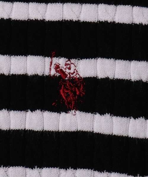 U.S. POLO ASSN.(ユーエスポロアッスン)の「【U.S. POLO ASSN./ユーエスポロアッスン】ワンポイント刺繍 ケーブル半袖 カーディガン(ニット/セーター・レディース・ブラック/ネイビー/レッド/オフホワイト/ブラック系その他・LL/M/L)」の12枚目の写真