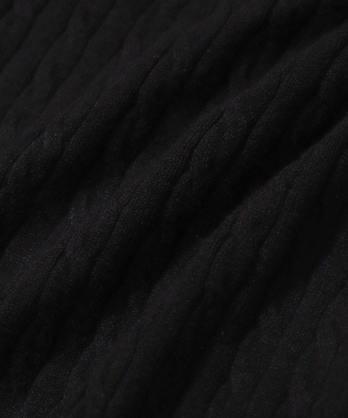 U.S. POLO ASSN.(ユーエスポロアッスン)の「【U.S. POLO ASSN./ユーエスポロアッスン】ワンポイント刺繍 ケーブル半袖 カーディガン(ニット/セーター・レディース・ブラック/ネイビー/レッド/オフホワイト/ブラック系その他・LL/M/L)」の9枚目の写真