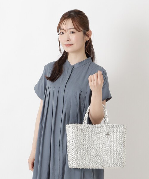 one'sterrace（ワンズテラス）の「TSL メタリックミックスペーパートート（トートバッグ・レディース・シルバー系8/ゴールド系8・99）」の11枚目の写真