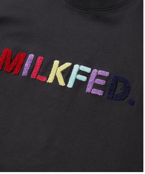 MILKFED.(ミルクフェド)の「STENCIL SAGARA EMBROIDERY S/S TEE(Tシャツ/カットソー・レディース・ホワイト/オフホワイト/チャコール・ONE SIZE)」の9枚目の写真