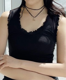 IENA LA BOUCLE（イエナラブークル）の「《追加》seamless basic./シームレスベーシック Flounce タンクトップ（タンクトップ）」