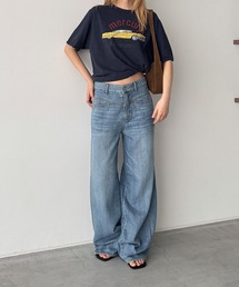 El mar ヨークワイドライトデニムパンツ 611