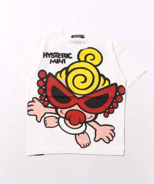 HYSTERIC MINI(ヒステリックミニ)の「LOOK UP HIGH TO THE SKY 半袖Tシャツ(Tシャツ/カットソー・キッズ・ホワイト・110)」の1枚目の写真