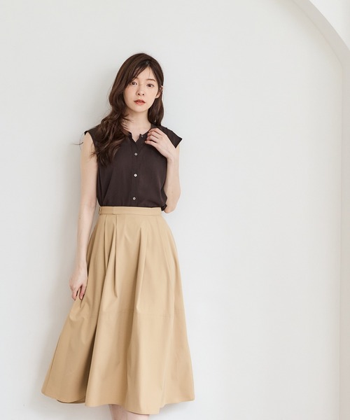 12Twelve Agenda(トゥエルブ アジェンダ)の「撥水タックフレアスカート(スカート・レディース・ベージュ/ブラック/ブルー・M)」の20枚目の写真