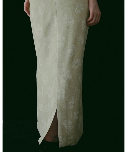 anuke(アンヌーク)の「Flower Jacquard Skirt(スカート・レディース・ブラウン/アイボリー・38inch/36inch)」の6枚目の写真