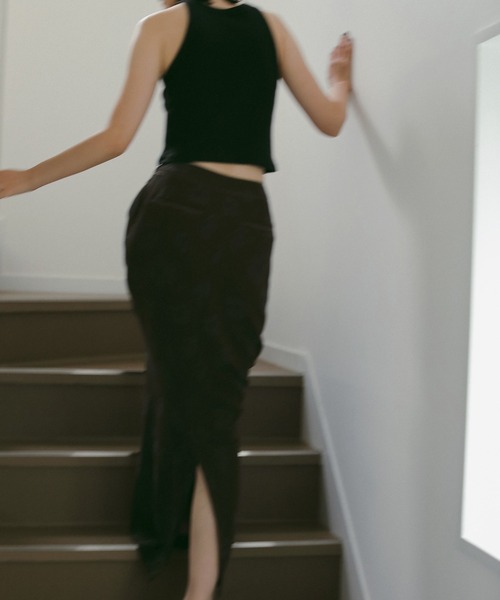 anuke(アンヌーク)の「Flower Jacquard Skirt(スカート・レディース・ブラウン/アイボリー・38inch/36inch)」の9枚目の写真