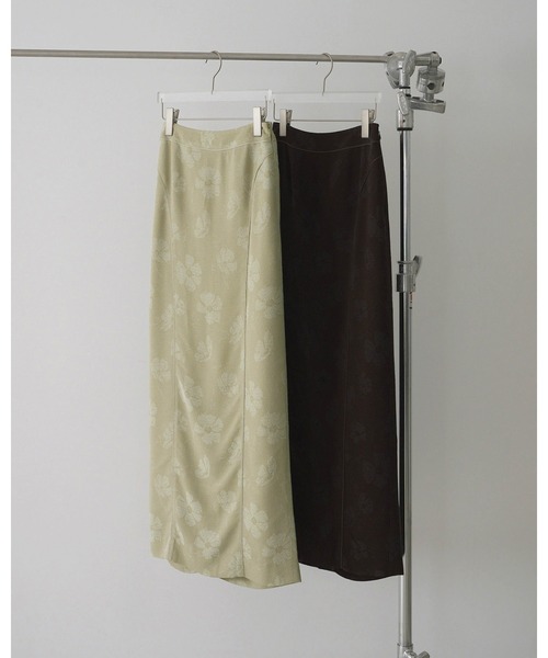 anuke(アンヌーク)の「Flower Jacquard Skirt(スカート・レディース・ブラウン/アイボリー・38inch/36inch)」の10枚目の写真