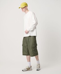 コットンギャバタックカーブパンツ - cotton gabardine tuck curved